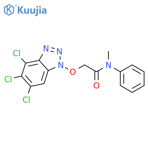 ACETAMIDE, N-METHYL-N-PHENYL-2-[(4,5,6-TRICHLORO-1H-BENZOTRIAZOL-1-YL)OXY]- structure