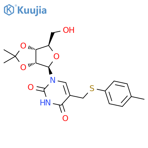 Uridine, 2',3'-O-(1-methylethylidene)-5-[[(4-methylphenyl)thio]methyl]- structure