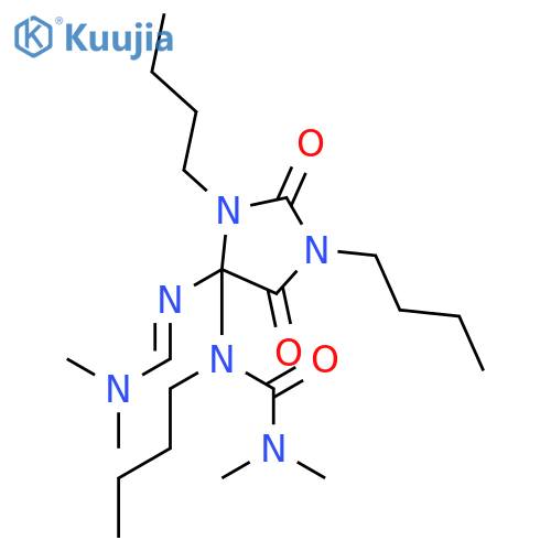 Urea,N-butyl-N-[1,3-dibutyl-4-[[(dimethylamino)methylene]amino]-2,5-dioxo-4-imidazolidinyl]-N',N'-dimethyl- structure