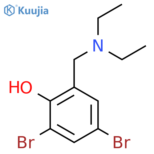 PHENOL, 2,4-DIBROMO-6-[(DIETHYLAMINO)METHYL]- structure