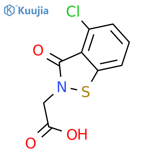 1,2-Benzisothiazole-2(3H)-acetic acid, 4-chloro-3-oxo- structure