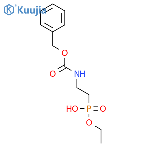 Carbamic acid, [2-(ethoxyhydroxyphosphinyl)ethyl]-, phenylmethyl ester structure