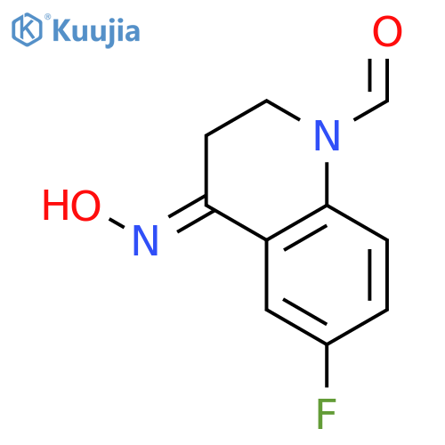 1(2H)-Quinolinecarboxaldehyde, 6-fluoro-3,4-dihydro-4-(hydroxyimino)- structure