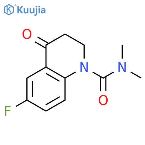 1(2H)-QUINOLINECARBOXAMIDE, 6-FLUORO-3,4-DIHYDRO-N,N-DIMETHYL-4-OXO- structure