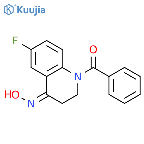 4(1H)-Quinolinone, 1-benzoyl-6-fluoro-2,3-dihydro-, 4-oxime structure
