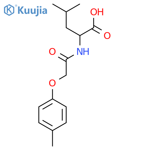 4-methyl-2-2-(4-methylphenoxy)acetamidopentanoic acid structure