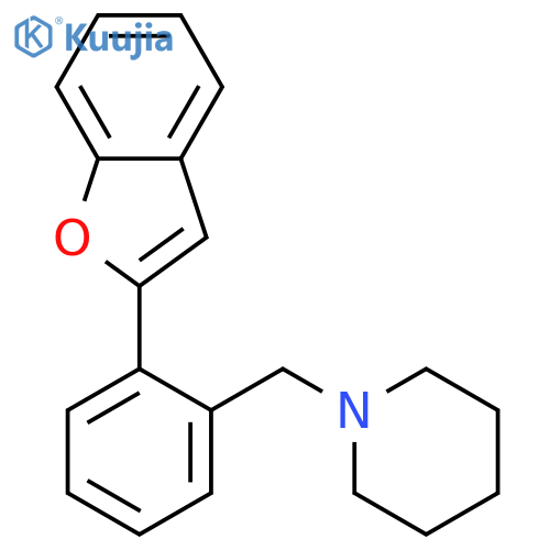 PIPERIDINE, 1-(2-BENZOFURANYLPHENYLMETHYL)- structure