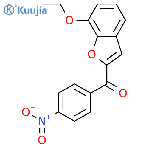 METHANONE, (7-ETHOXY-2-BENZOFURANYL)(4-NITROPHENYL)- structure