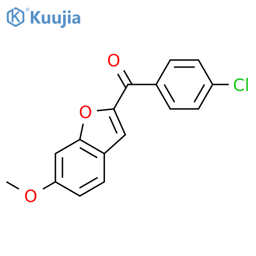 (4-Chlorophenyl)(6-methoxybenzofuran-2-yl)methanone structure