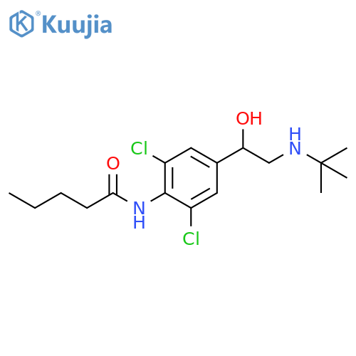 Pentanamide, N-[2,6-dichloro-4-[2-[(1,1-dimethylethyl)amino]-1-hydroxyethyl]phenyl]- structure