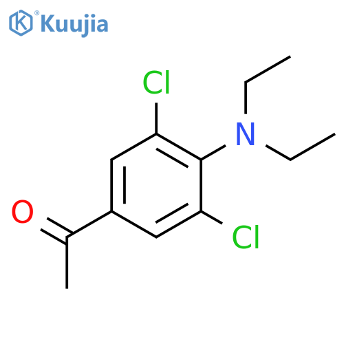 Ethanone, 1-[3,5-dichloro-4-(diethylamino)phenyl]- structure