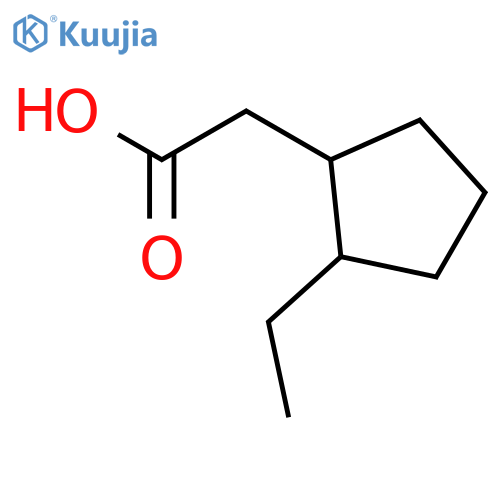 Cyclopentaneacetic acid, 2-ethyl-, cis- structure