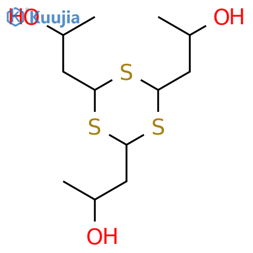 1,3,5-Trithiane-2,4,6-triethanol, alpha,alpha',alpha''-trimethyl- structure