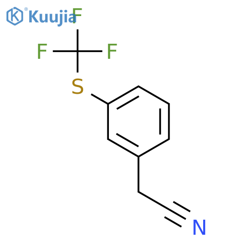 3-(trifluoromethylthio)phenylacetonitrile structure