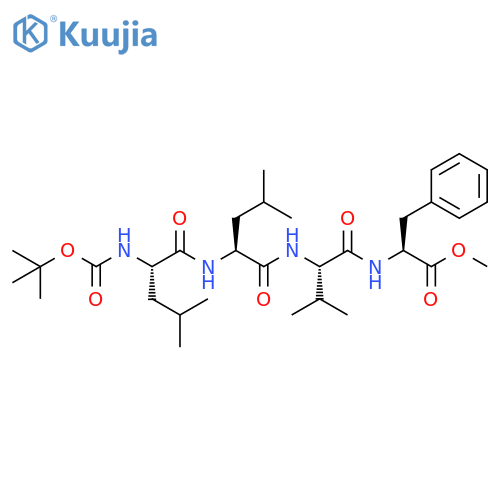 L-Phenylalanine,N-[(1,1-dimethylethoxy)carbonyl]-L-leucyl-L-leucyl-L-valyl-, methyl ester structure