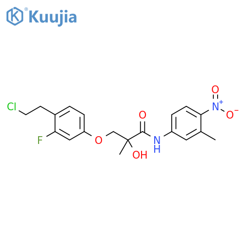 Propanamide, 3-[4-(2-chloroethyl)-3-fluorophenoxy]-2-hydroxy-2-methyl-N-(3-methyl-4-nitrophenyl)- structure