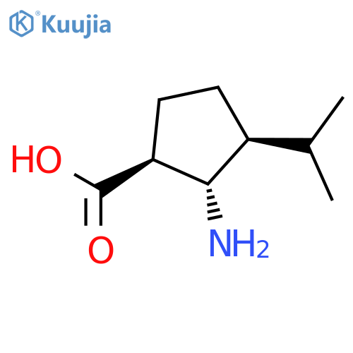 Cyclopentanecarboxylicacid, 2-amino-3-(1-methylethyl)-, (1S,2S,3S)- structure
