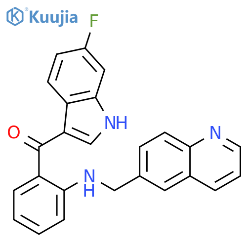 Methanone, (6-fluoro-1H-indol-3-yl)[2-[(6-quinolinylmethyl)amino]phenyl]- structure