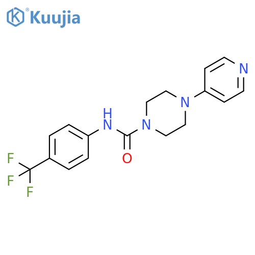1-Piperazinecarboxamide, 4-(4-pyridinyl)-N-[4-(trifluoromethyl)phenyl]- structure