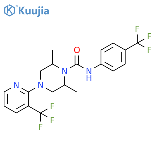 1-Piperazinecarboxamide,2,6-dimethyl-N-[4-(trifluoromethyl)phenyl]-4-[3-(trifluoromethyl)-2-pyridinyl]- structure