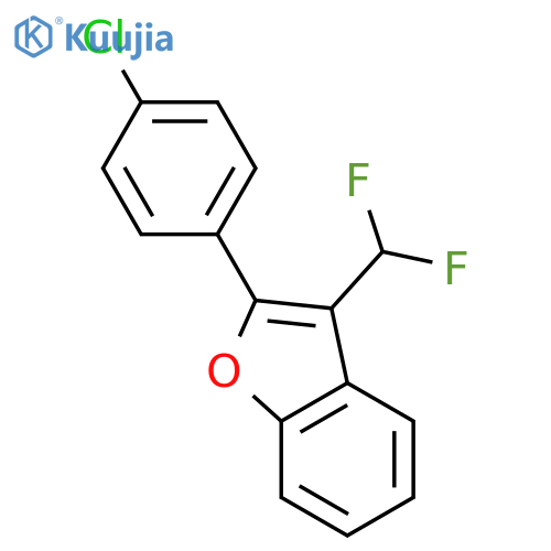 Benzofuran, 2-(4-chlorophenyl)-3-(difluoromethyl)- structure