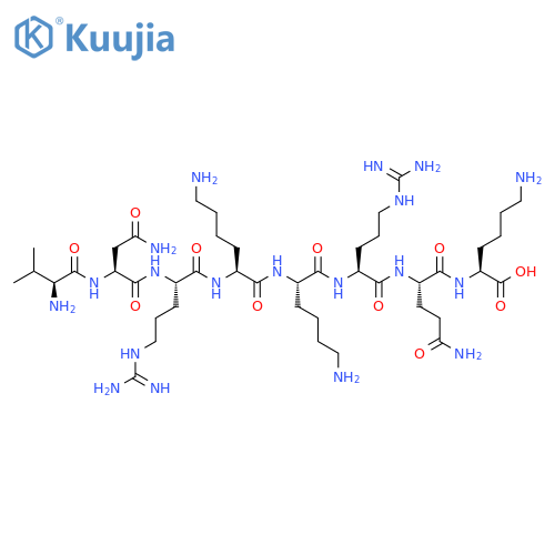 L-Lysine, L-valyl-L-asparaginyl-L-arginyl-L-lysyl-L-lysyl-L-arginyl-L-glutaminyl- (9CI) structure