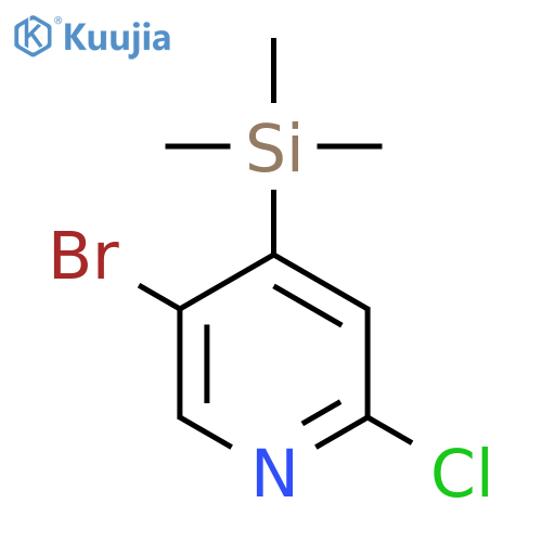 Pyridine, 5-bromo-2-chloro-4-(trimethylsilyl)- structure