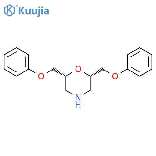 Morpholine, 2,6-bis(phenoxymethyl)-, (2R,6S)-rel- structure