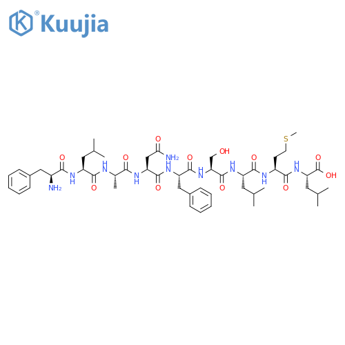 L-Leucine, L-phenylalanyl-L-leucyl-L-alanyl-L-asparaginyl-L-phenylalanyl-L-seryl-L-leucyl-L-methionyl- (9CI) structure