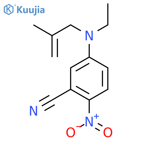 Benzonitrile, 5-[ethyl(2-methyl-2-propenyl)amino]-2-nitro- structure