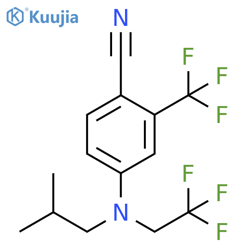 Benzonitrile,4-[(2-methylpropyl)(2,2,2-trifluoroethyl)amino]-2-(trifluoromethyl)- structure