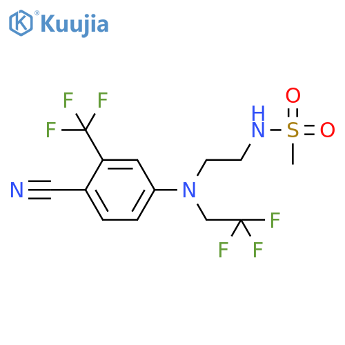 Methanesulfonamide, N-[2-[[4-cyano-3-(trifluoromethyl)phenyl](2,2,2-trifluoroethyl)amino]ethyl]- structure