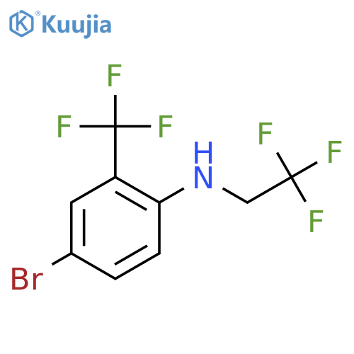 Benzenamine, 4-bromo-N-(2,2,2-trifluoroethyl)-2-(trifluoromethyl)- structure