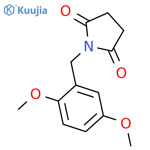 2,5-Pyrrolidinedione, 1-[(2,5-dimethoxyphenyl)methyl]- structure
