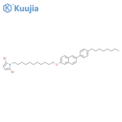 1H-Pyrrole, 2,5-dibromo-1-[11-[[6-(4-octylphenyl)-2-naphthalenyl]oxy]undecyl]- structure