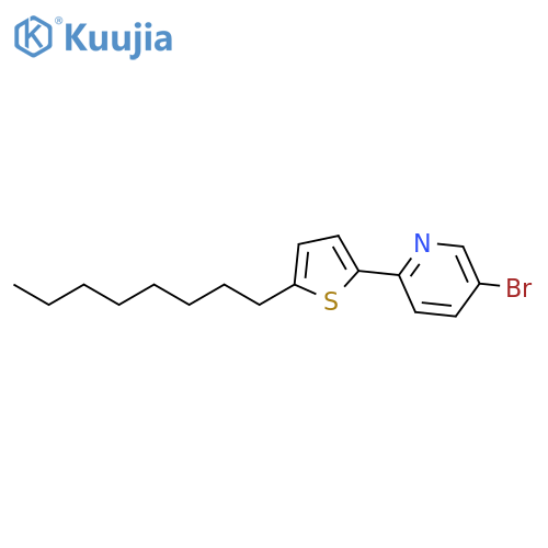 Pyridine, 5-bromo-2-(5-octyl-2-thienyl)- structure