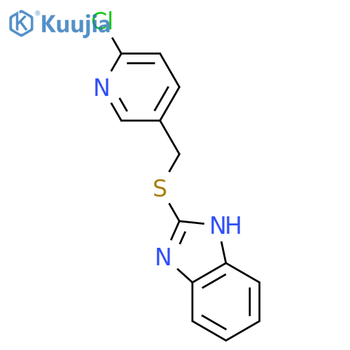 1H-Benzimidazole, 2-[[(6-chloro-3-pyridinyl)methyl]thio]- structure