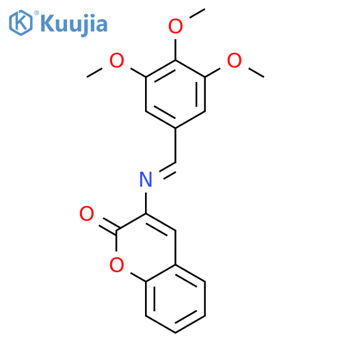 2H-1-Benzopyran-2-one, 3-[[(3,4,5-trimethoxyphenyl)methylene]amino]- structure