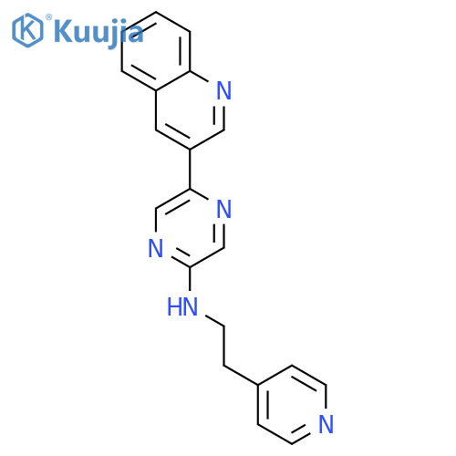 Pyrazinamine, N-[2-(4-pyridinyl)ethyl]-5-(3-quinolinyl)- structure