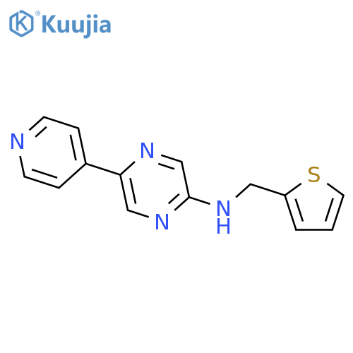 Pyrazinamine, 5-(4-pyridinyl)-N-(2-thienylmethyl)- structure