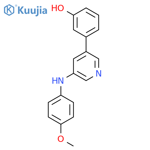 Phenol, 3-[5-[(4-methoxyphenyl)amino]-3-pyridinyl]- structure