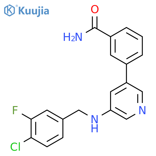 Benzamide, 3-[5-[[(4-chloro-3-fluorophenyl)methyl]amino]-3-pyridinyl]- structure