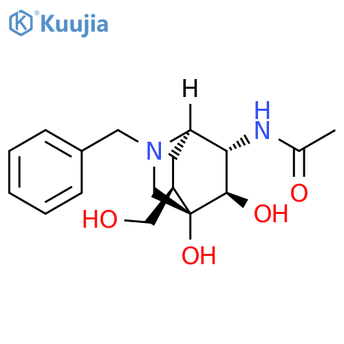 Acetamide,N-[(1R,4S,5R,6S,8R)-4,5-dihydroxy-8-(hydroxymethyl)-2-(phenylmethyl)-2-azabicyclo[2.2.2]oct-6-yl]- structure