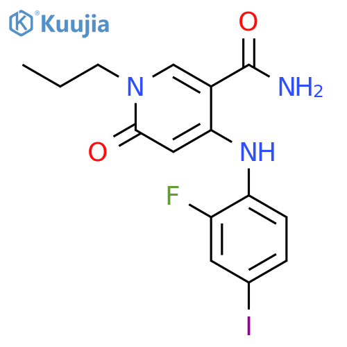 3-Pyridinecarboxamide, 4-[(2-fluoro-4-iodophenyl)amino]-1,6-dihydro-6-oxo-1-propyl- structure