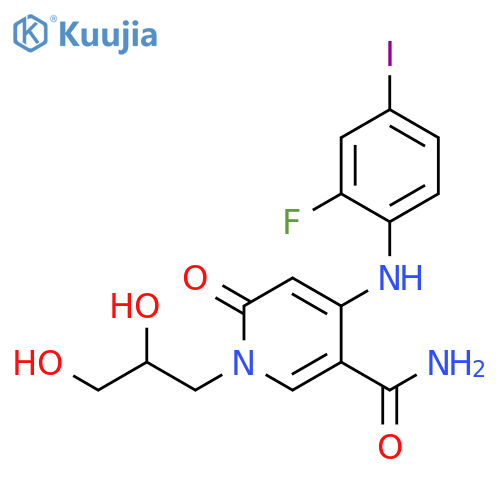 3-Pyridinecarboxamide,1-(2,3-dihydroxypropyl)-4-[(2-fluoro-4-iodophenyl)amino]-1,6-dihydro-6-oxo- structure