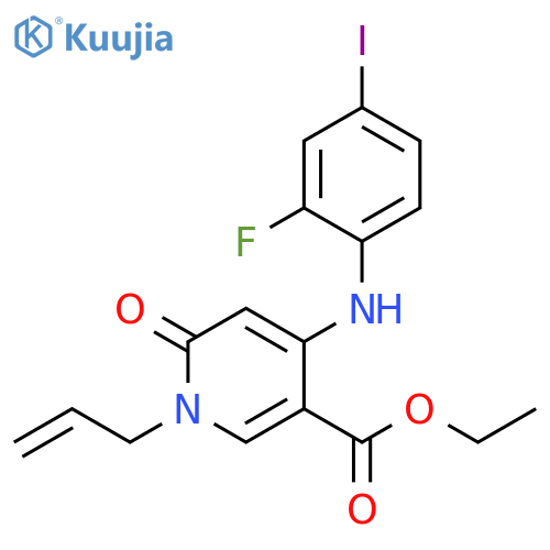 3-Pyridinecarboxylic acid, 4-[(2-fluoro-4-iodophenyl)amino]-1,6-dihydro-6-oxo-1-(2-propen-1-yl)-, ethyl ester structure