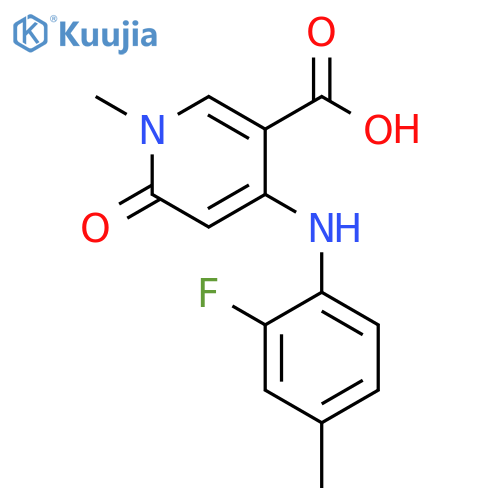 3-Pyridinecarboxylic acid,4-[(2-fluoro-4-methylphenyl)amino]-1,6-dihydro-1-methyl-6-oxo- structure