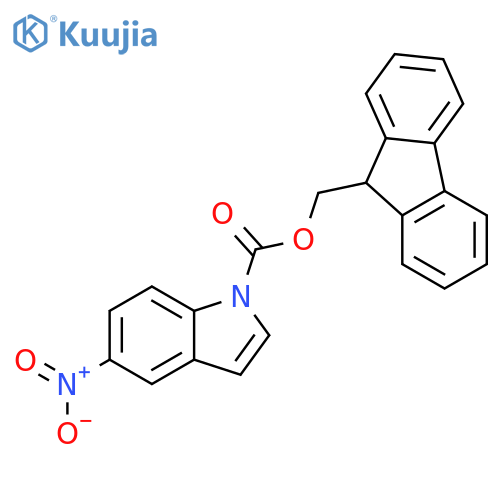 1H-Indole-1-carboxylic acid, 5-nitro-, 9H-fluoren-9-ylmethyl ester structure