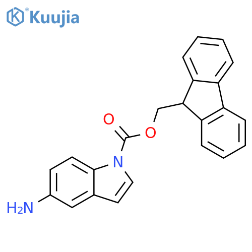 1H-Indole-1-carboxylic acid, 5-amino-, 9H-fluoren-9-ylmethyl ester structure