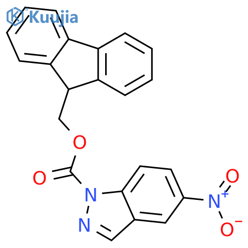 1H-Indazole-1-carboxylic acid, 5-nitro-, 9H-fluoren-9-ylmethyl ester structure
